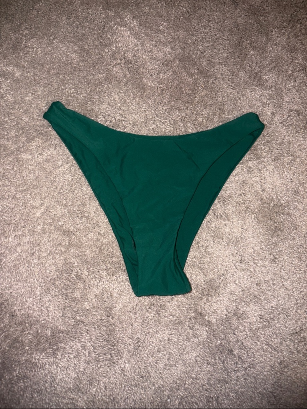 Amazon Women's High-Leg Bikini Bottom in Emerald Green size small new